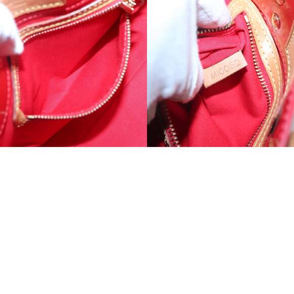 LOUIS VUITTON Monogram Vernis Reade PM Hand Bag Red Rouge M91088 - Picture 12 of 12